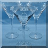 G16. Set of 4 martini glasses. 6.75”h - $12 